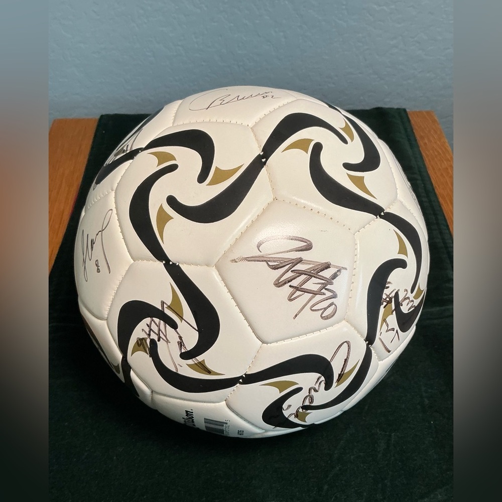 MLS Chicago Fire FC Soccer Ball. Autographed by the 2003 Team + Game Program